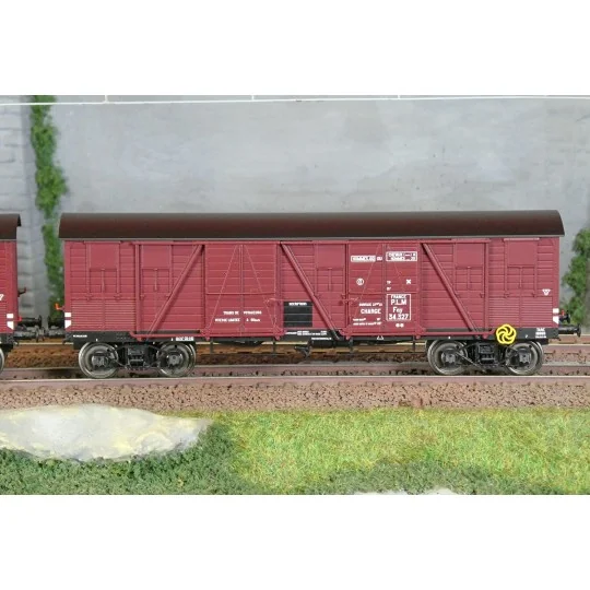 WB-907-Ree Models WB907 Set of 3 Covered Public Works Wagons for Fruits and Vegetables, 4 Doors, PLM, Era II