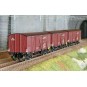 WB-907-Ree Models WB907 Set of 3 Covered Public Works Wagons for Fruits and Vegetables, 4 Doors, PLM, Era II
