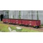 WB-907-Ree modeles WB907 Set de 3 wagons TP Couvert pour Primeurs, 4 portes, PLM, ep.II