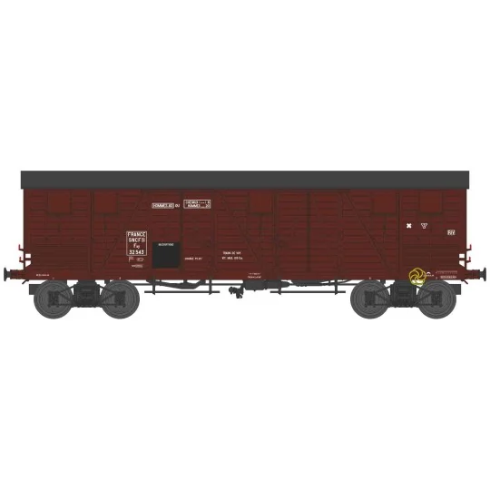 Ree Models WB908 Covered Wagon for Fruits and Vegetables, 4 Doors, ... WB-908-Ree Models WB908 Covered Wagon for Fruits and Vegetables, 4 Doors, SNCF, Era III