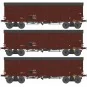 WB-910-Ree Modeles WB910 Set of 3 Covered Public Works Wagons for Fruits and Vegetables, 4 Doors, SNCF, Era IIIa