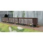 WB-910-Ree Modeles WB910 Set of 3 Covered Public Works Wagons for Fruits and Vegetables, 4 Doors, SNCF, Era IIIa