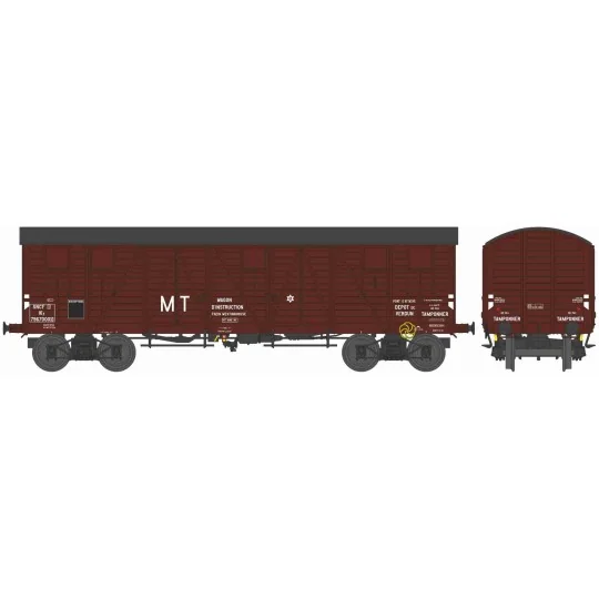 Ree Modeles WB911 Covered TP Wagon, 4 doors, MT, SNCF, ep.III WB-911-Ree Modeles WB911 Covered TP Wagon, 4 doors, MT, SNCF, ep.III