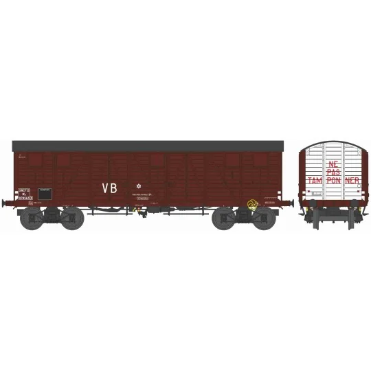 WB-912-Ree Modeles WB912 Covered Public Works Wagon, 4 doors, VB, SNCF, ep.III