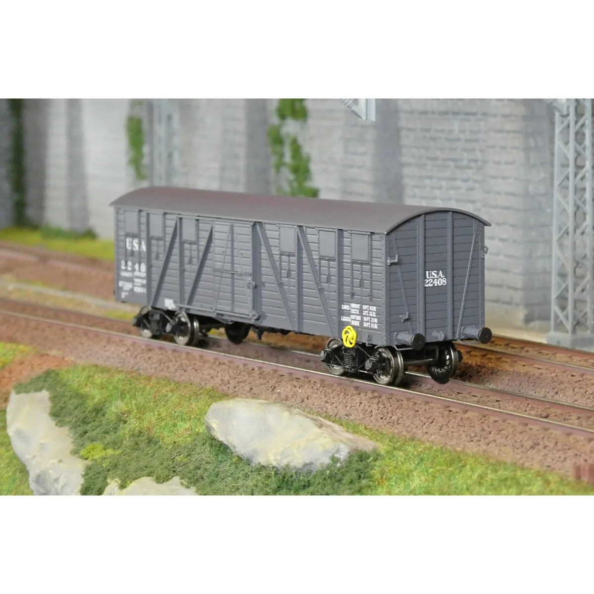 Ree Modeles WB914 Wagon TP Couvert, 2 portes, Gris, USA, ep.II Ree Modeles WB-914 - 3