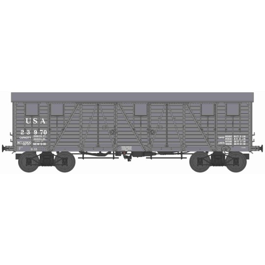 WB-915-Ree Models WB915 Covered Public Works Wagon, 4 Doors, Gray, USA, Era II