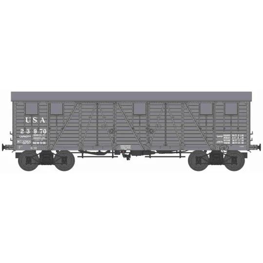 Ree Models WB915 Covered Public Works Wagon, 4 Doors, Gray, USA, Er... WB-915-Ree Models WB915 Covered Public Works Wagon, 4 Doors, Gray, USA, Era II