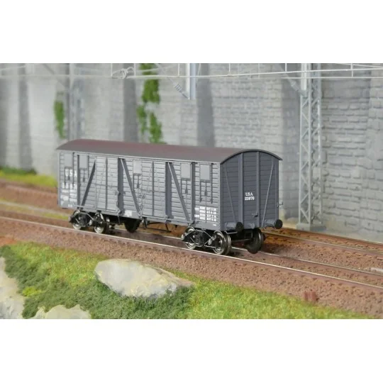 WB-915-Ree Models WB915 Covered Public Works Wagon, 4 Doors, Gray, USA, Era II