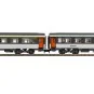 Piko_94505-Piko 94505 Set de 2 voitures Corail, 1ère et 2ème classe A10u / B11u, logo nouille, SNCF, N - 1/160