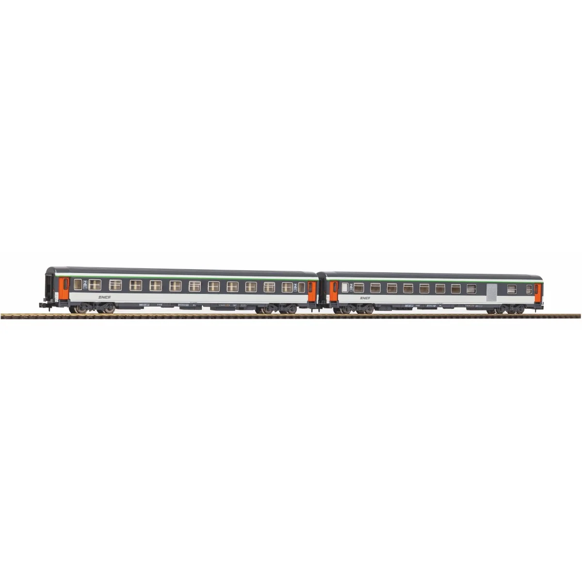 Piko 94506 Set de 2 voitures Corail, 2ème classe B11u/B6Du, logo nouille, SNCF, N - 1/160 Piko Piko_94506 - 4