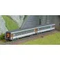 PIKO_94506-Piko 94506 Set de 2 voitures Corail, 2ème classe B11u/B6Du, logo nouille, SNCF, N - 1/160