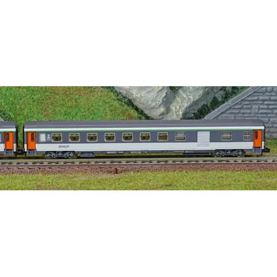 PIKO_94506-Piko 94506 Set de 2 voitures Corail, 2ème classe B11u/B6Du, logo nouille, SNCF, N - 1/160
