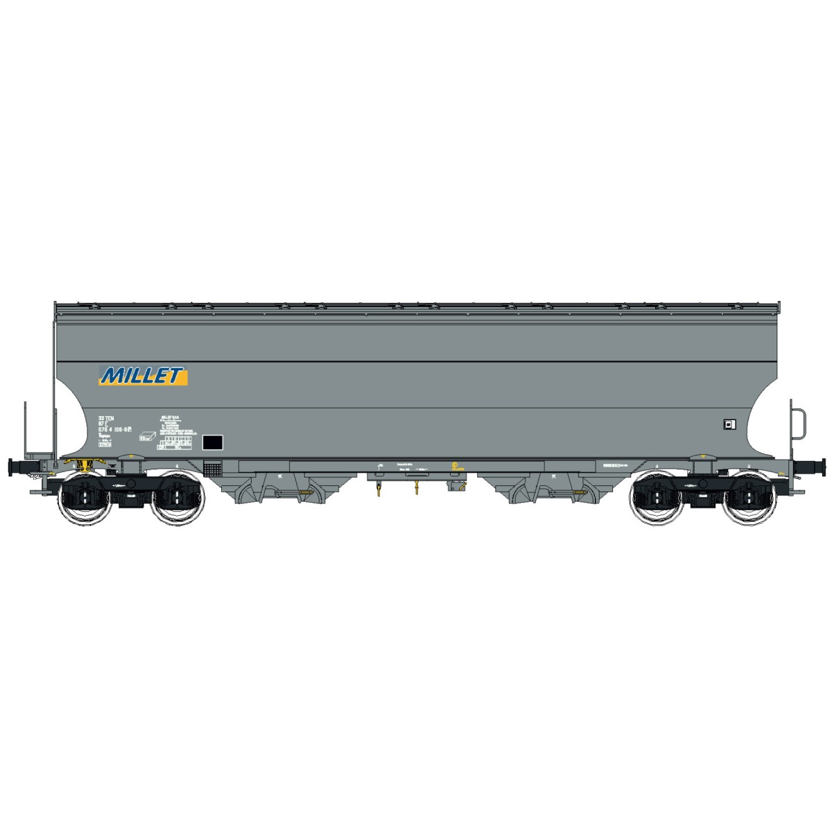 Ls Models 30594 Wagons trémie Tagnpps, gris, Millet Ls models LSM_30594 - 4