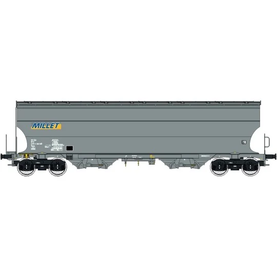 Ls Models 30595 Tagnpps hopper wagons, grey, Millet LSM_30595-Ls Models 30595 Tagnpps hopper wagons, grey, Millet