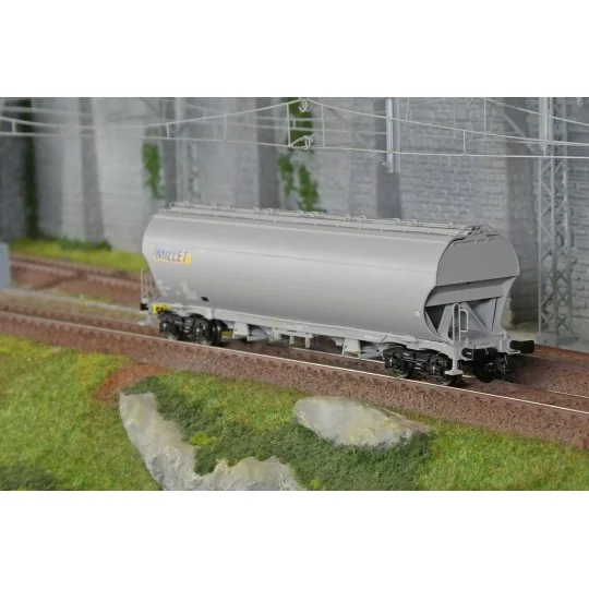LSM_30595-Ls Models 30595 Wagons trémie Tagnpps, gris, Millet