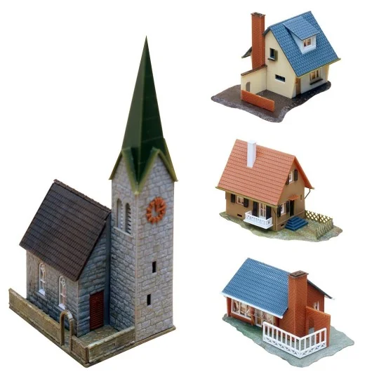 Faller_232220-Faller 232220 Model Kit, Village Set, N - 1/160