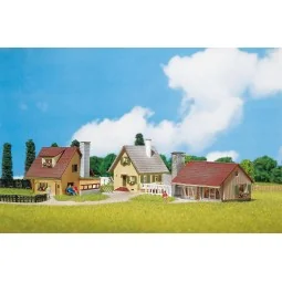 Faller 232221 Model Kit, Set of 3 Detached Houses, N - 1/160 - Fall...