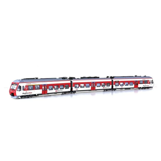 Lsm_17200DCS-LS Models 17200DCS RA 39 3-car electric railcar, SBB, Alps/TMR Region, red/white, St-Bernard Express, sound-activated