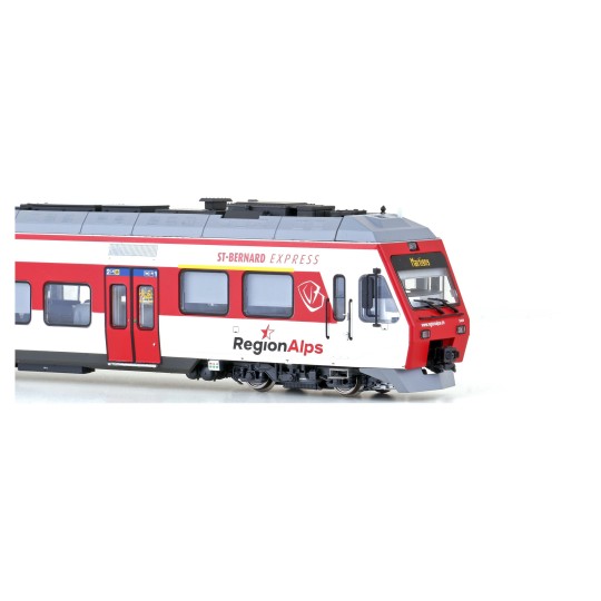 Lsm_17200DC-LS Models 17200DC RA 39 3-car electric railcar, SBB, Alps/TMR Region, red/white, St-Bernard Express