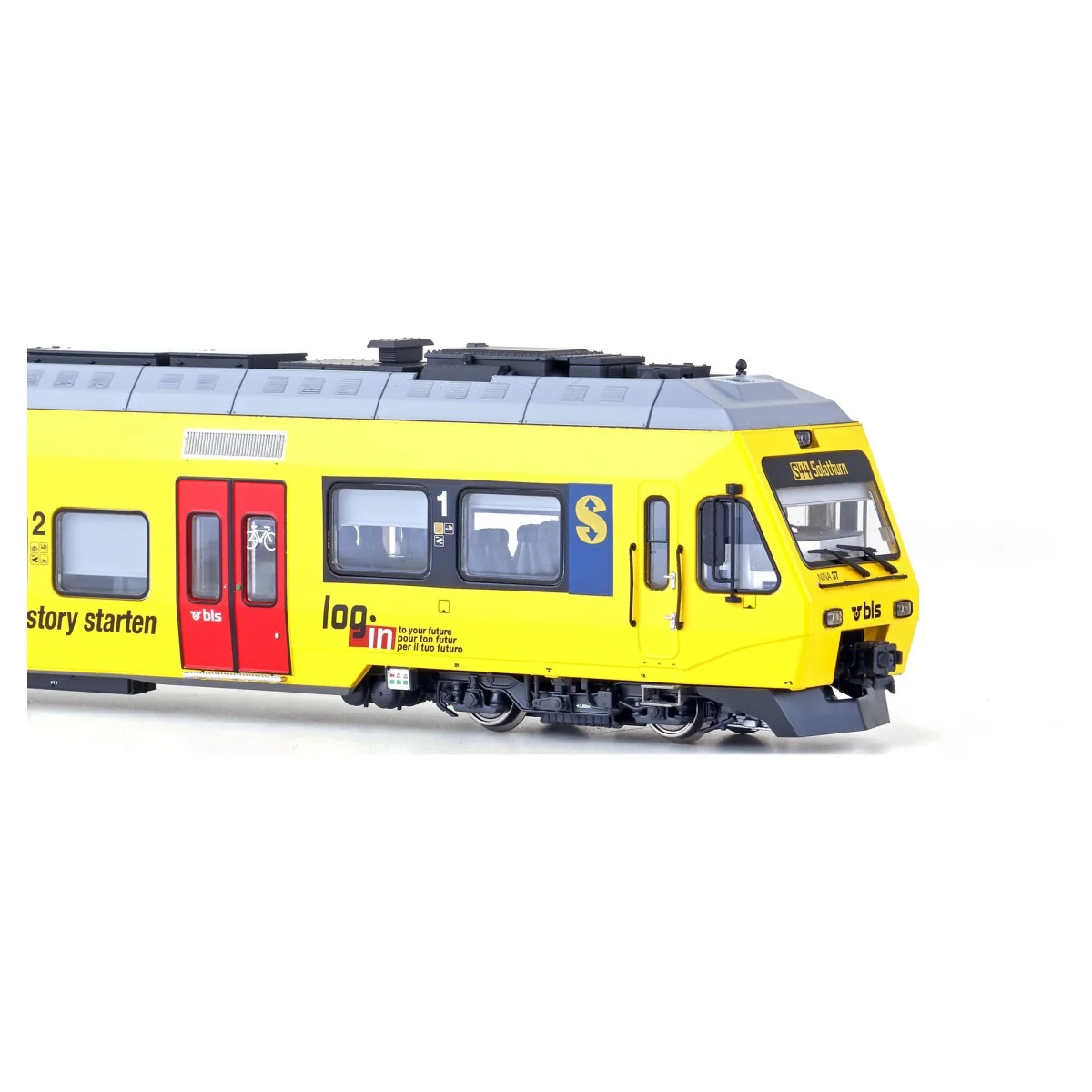 LS Models 17201DC RABE 525 Nina 3-car electric railcar, BLS, yellow...