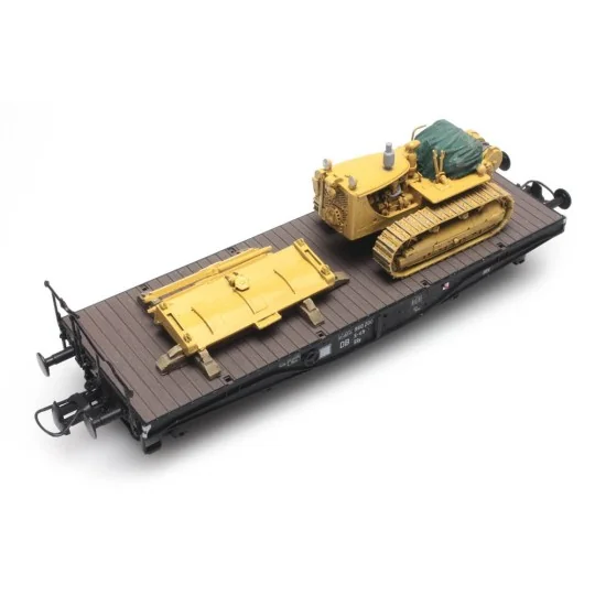 Arti_487.801.55-Artitec 487.801.55 D7 Bulldozer, Yellow, Wagon Load