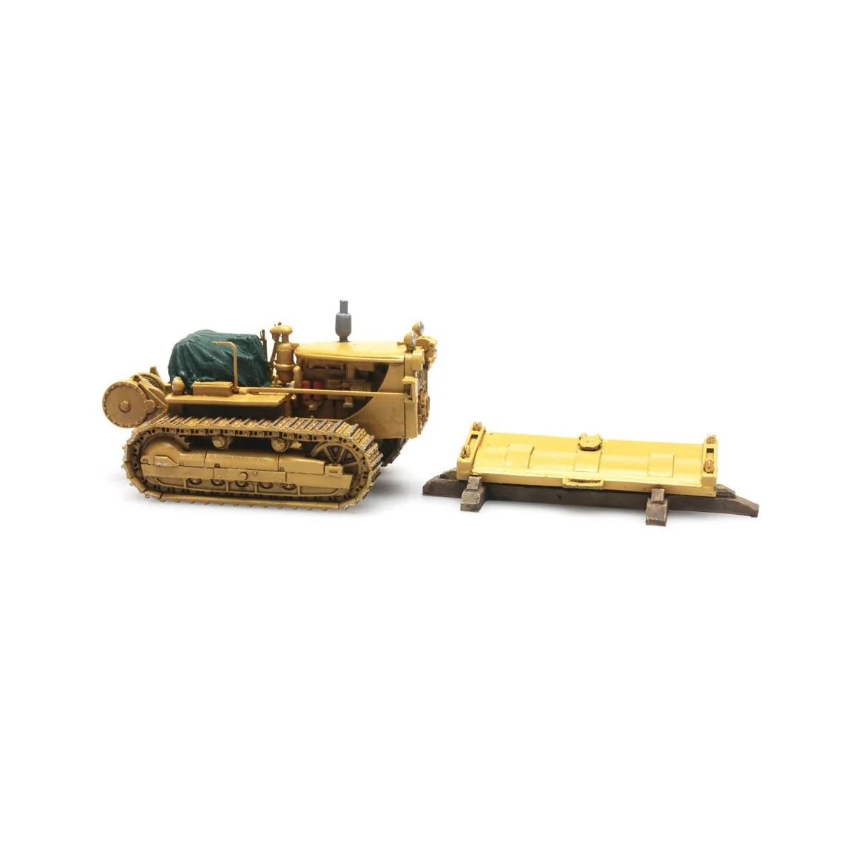 Artitec 487.801.55 D7 Bulldozer, Yellow, Wagon Load