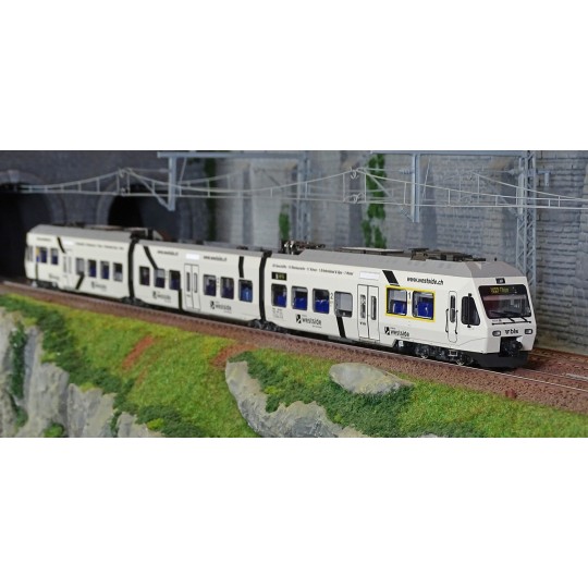 Lsm_17203DCS-LS Models 17203DCS Automotrice électrique 3 éléments RABe 525, BLS / Westside, blanc, digital sonore