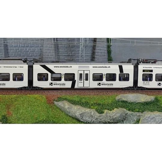 Lsm_17203DC-LS Models 17203DC 3-car electric railcar RABe 525, BLS / Westside, white