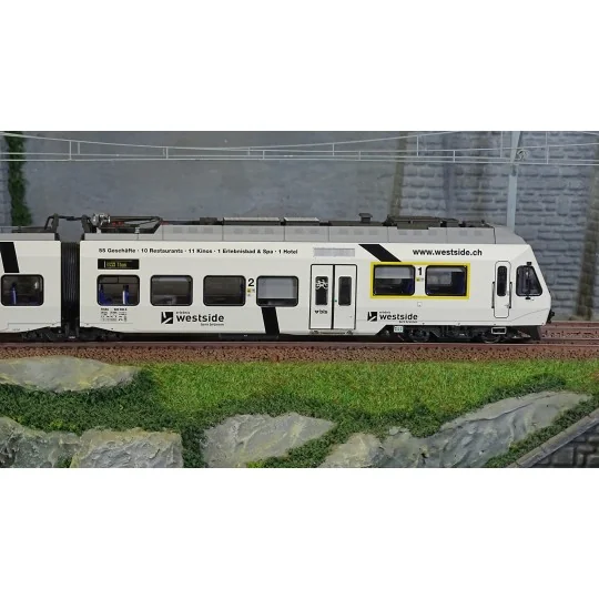Lsm_17203DC-LS Models 17203DC Automotrice électrique 3 éléments RABe 525, BLS / Westside, blanc