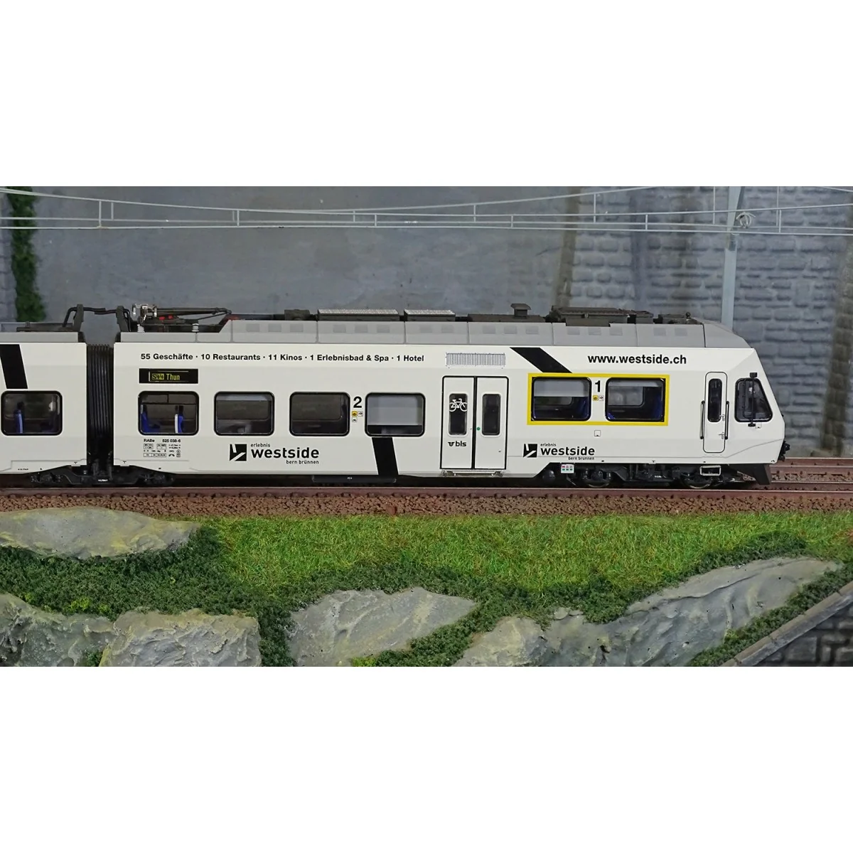 LS Models 17203DC Automotrice électrique 3 éléments RABe 525, BLS / Westside, blanc Ls models Lsm_17203DC - 4
