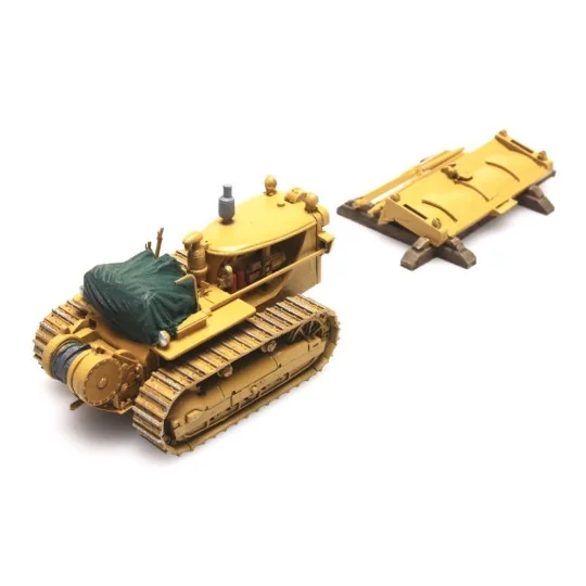 Arti_487.801.55-Artitec 487.801.55 D7 Bulldozer, Yellow, Wagon Load