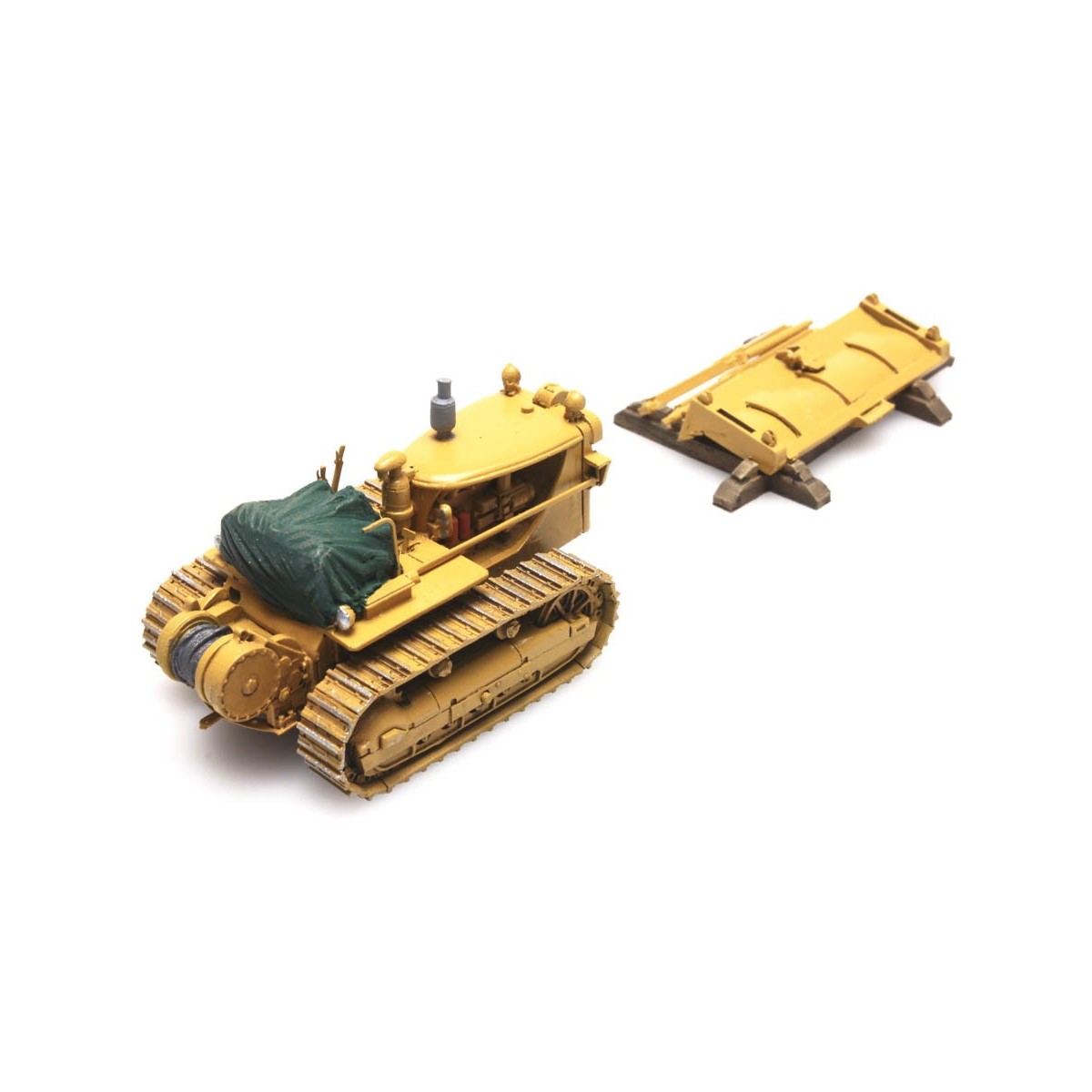 Artitec 487.801.55 D7 Bulldozer, Yellow, Wagon Load