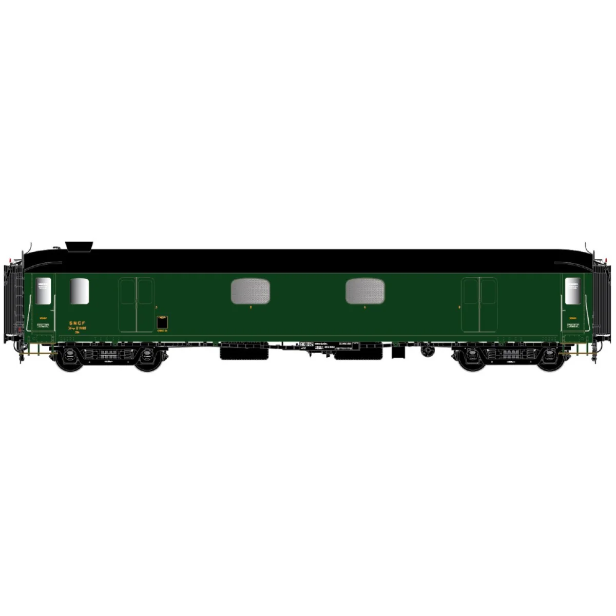 LS Models 31205 Dd4myi Van, SNCF, 130km/h, green, black chassis, bl...