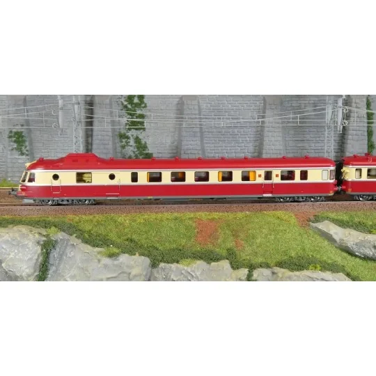 MB-257.S-Ree Modeles MB257.S Autorail RGP 1 X 2774, rouge TEE, SNCF, NOISY, digital sonore