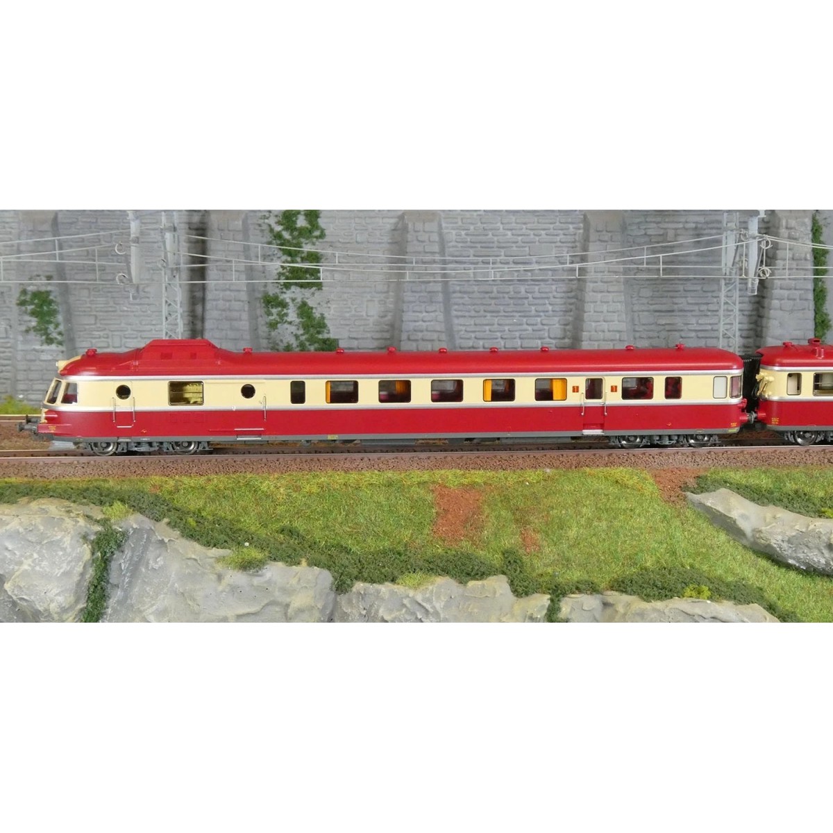 Ree Modeles MB257.S Autorail RGP 1 X 2774, rouge TEE, SNCF, NOISY, digital sonore Ree Modeles MB-257.S - 2