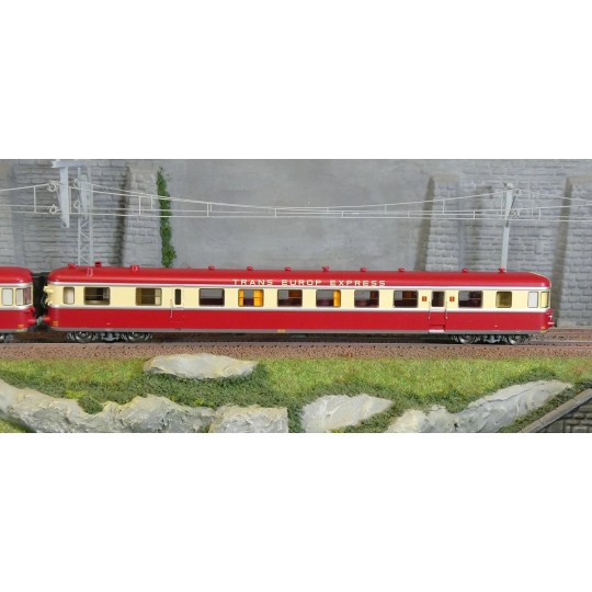 MB-257.S-Ree Modeles MB257.S Autorail RGP 1 X 2774, rouge TEE, SNCF, NOISY, digital sonore