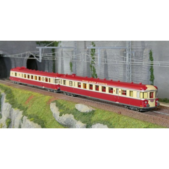 MB-257.S-Ree Modeles MB257.S Autorail RGP 1 X 2774, rouge TEE, SNCF, NOISY, digital sonore