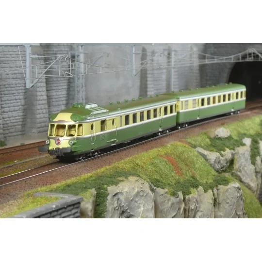 MB-260.S-Ree Modeles MB260.S Autorail RGP 1 X 2737, vert, sans cuisine, SNCF, BATIGNOLLES, digital sonore
