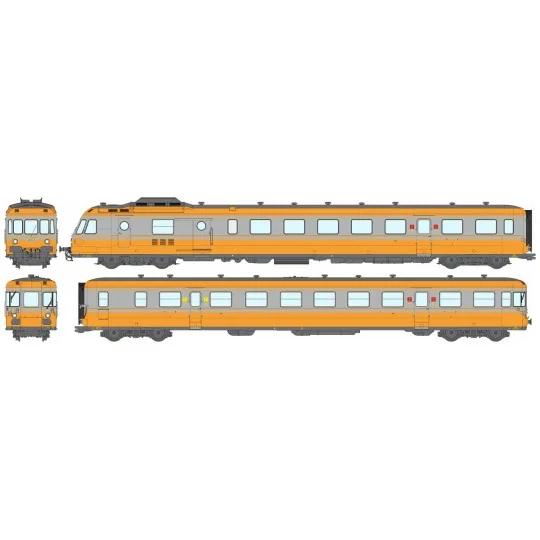 MB-261.S-Ree Modeles MB261.S RGP 1 X 2726 Railcar, aluminum orange, SNCF, METZ, digital sound