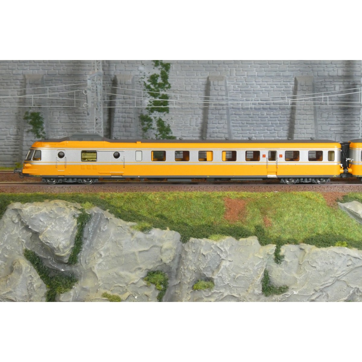 Ree Modeles MB261 RGP 1 X 2726 Railcar, aluminum orange, SNCF, METZ...