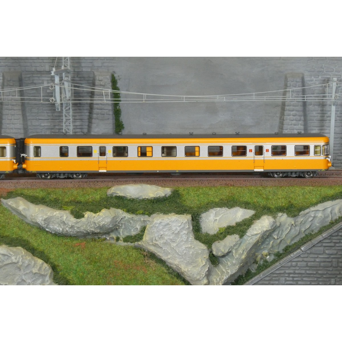 Ree Modeles MB261 RGP 1 X 2726 Railcar, aluminum orange, SNCF, METZ...