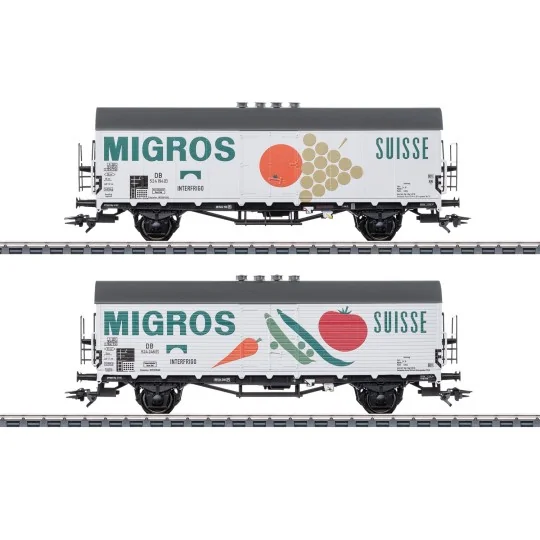 Marklin 46173 Set of 2 refrigerated wagons Tnoms 35 and Ths 42, DB,... Marklin_46173-Marklin 46173 Set of 2 refrigerated wagons Tnoms 35 and Ths 42, DB, MIGROS