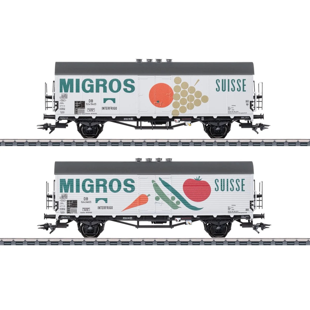Marklin 46173 Set of 2 refrigerated wagons Tnoms 35 and Ths 42, DB,... Marklin 46173 Set of 2 refrigerated wagons Tnoms 35 and Ths 42, DB,...