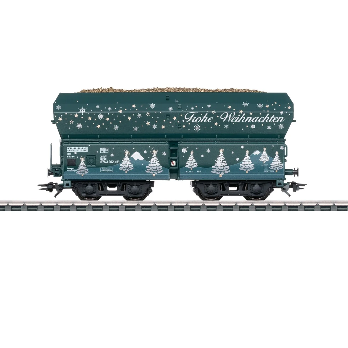 Marklin 48425 Christmas hopper wagon 2025, loaded with "gold nuggets" Marklin 48425 Christmas hopper wagon 2025, loaded with "gold nuggets"