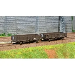 Ree modeles copy WB 486 Set of 2 Draisine wagons, Flat with sideboa...