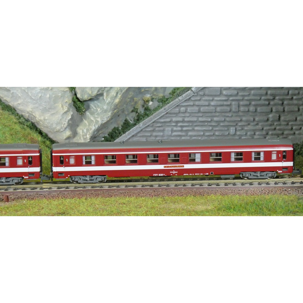 REE Modeles NW155 Set de 3 voitures UIC A9, LE CAPITOLE, avec plaque, N - 1/160 Ree Modeles NW-155 - 4