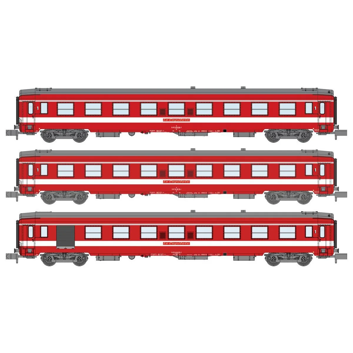 REE Modeles NW156 Set de 3 voitures UIC 2x A9 / 1x A7D, LE CAPITOLE, avec plaque, N - 1/160 Ree Modeles NW-156 - 5 REE Modeles NW156 Set de 3 voitures UIC 2x A9 / 1x A7D, LE CAPITOLE, avec plaque, N - 1/160 Ree Modeles NW-156 - 5