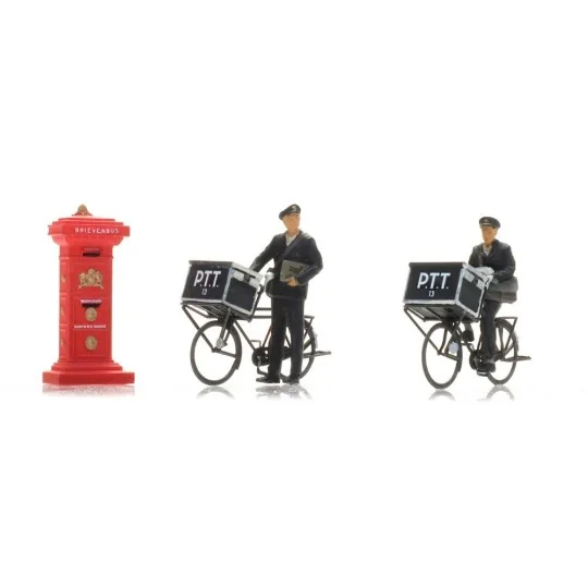 Arti_5870052-Artitec 5870052 Figures, mail carriers on bicycles + mailbox