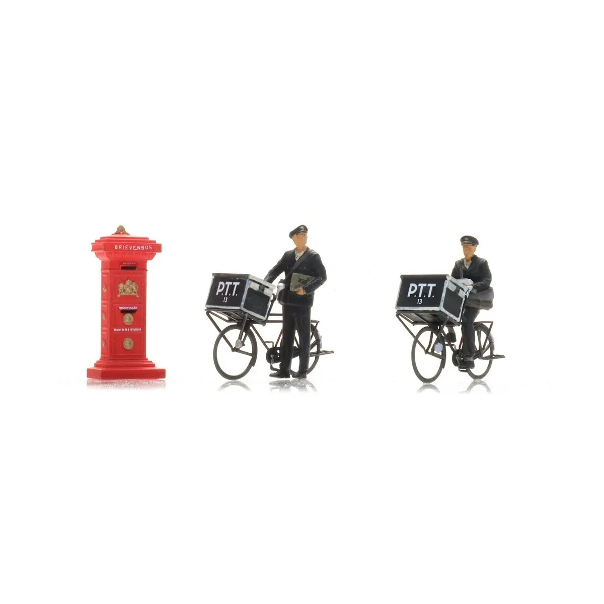 Artitec 5870052 Figures, mail carriers on bicycles + mailbox - Arti...