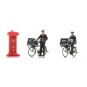 Arti_5870052-Artitec 5870052 Figures, mail carriers on bicycles + mailbox